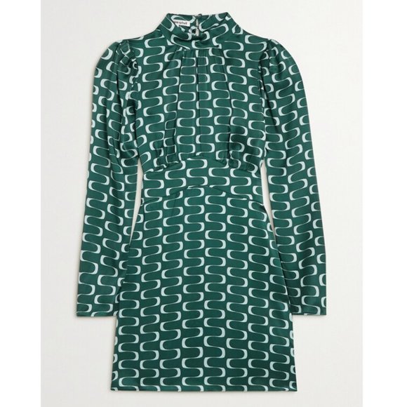 Reformation Samuel Silk Mini Long Sleeve Dress, size 2. Worn Once! Party Dress - Picture 2 of 12